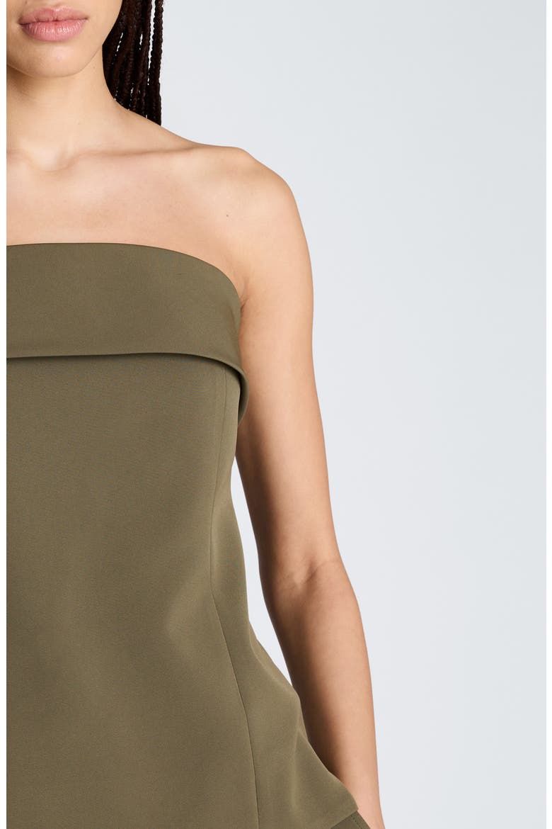 Strapless Bustier Top, Alternate, color, TURTLE GREEN