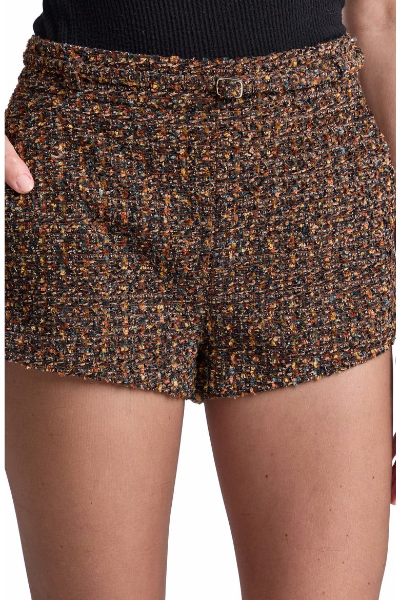 Pitched Hem Micro Shorts, Alternate, color, WARM AUTUMN MULTI