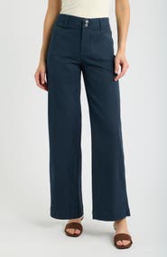 Wit & Wisdom Emma Patch Pocket High Waist Wide Leg Pants
