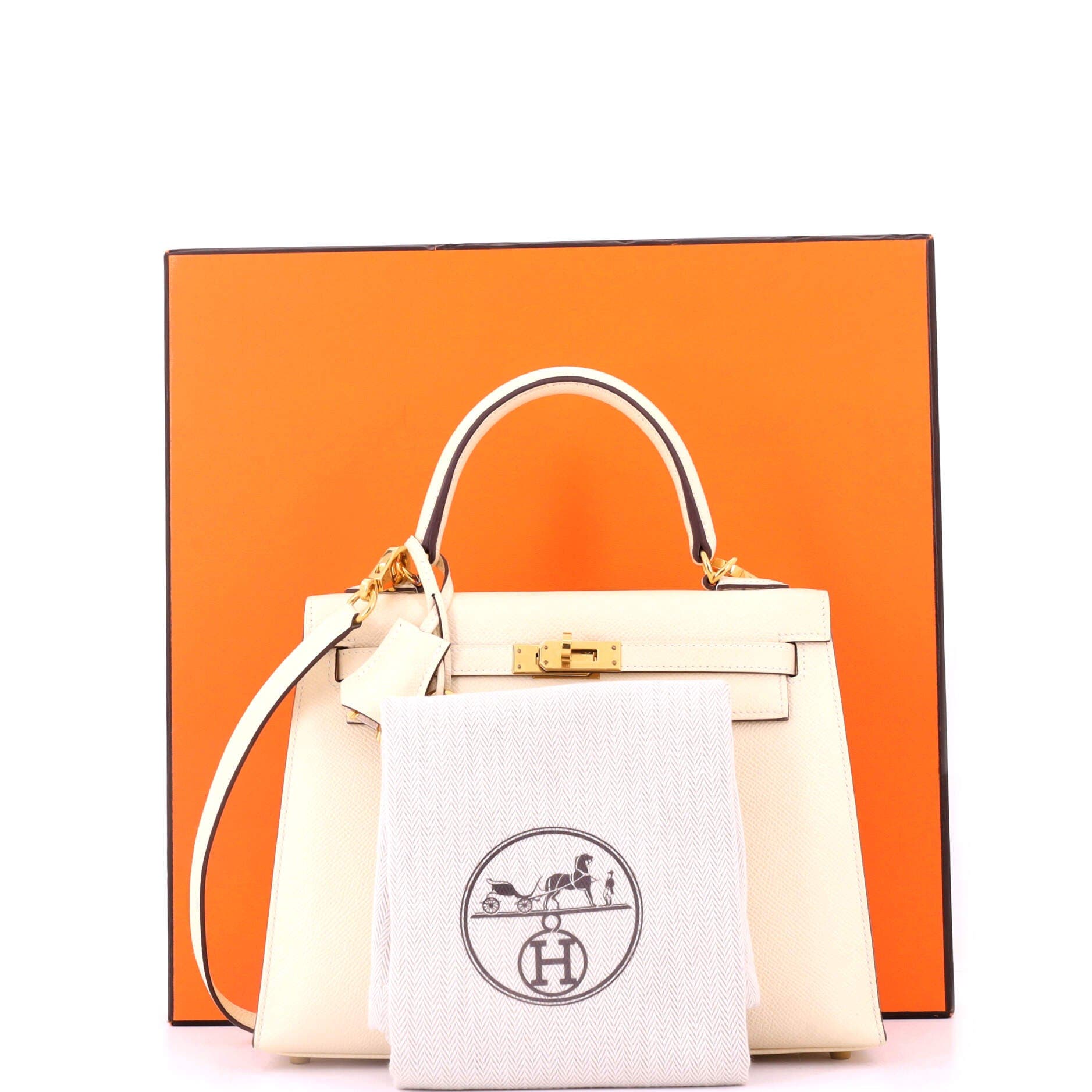 Pre-Owned Hermes Kelly Handbag Light Epsom with Gold Hardware 25, Alternate, color, Nata