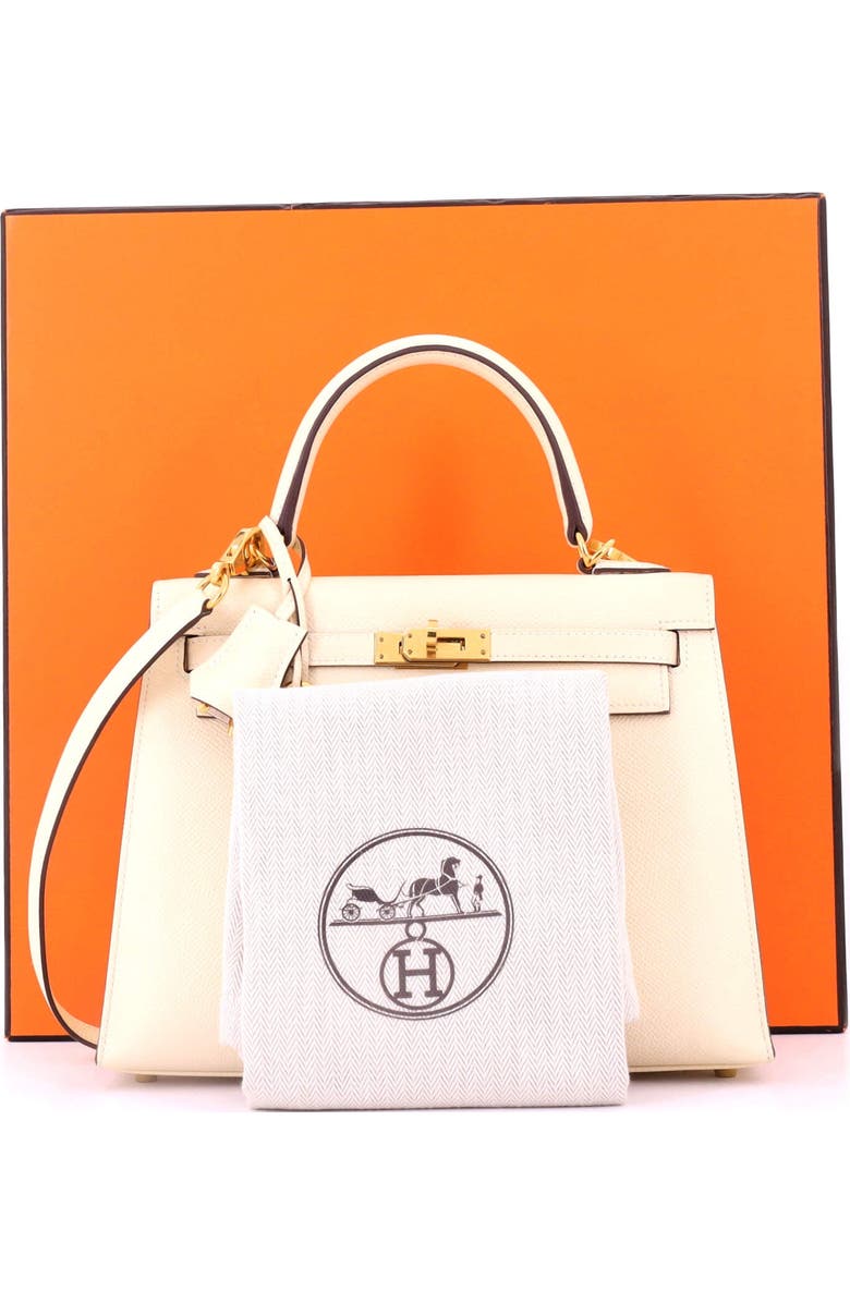 Pre-Owned Hermes Kelly Handbag Light Epsom with Gold Hardware 25, Alternate, color, Nata