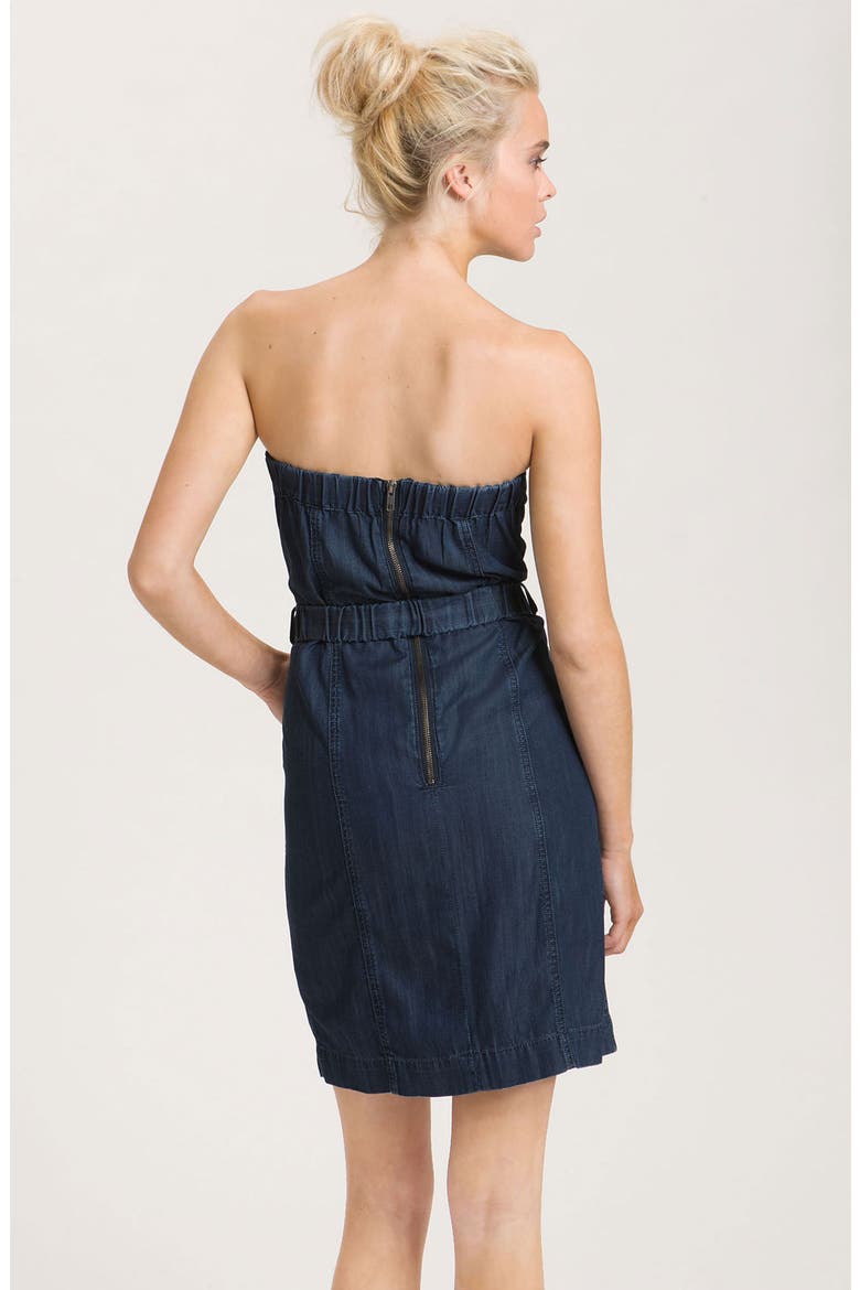 Strapless Denim Dress, Alternate, color, PURE BLUE