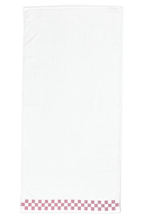 Rose Check Bath Towel