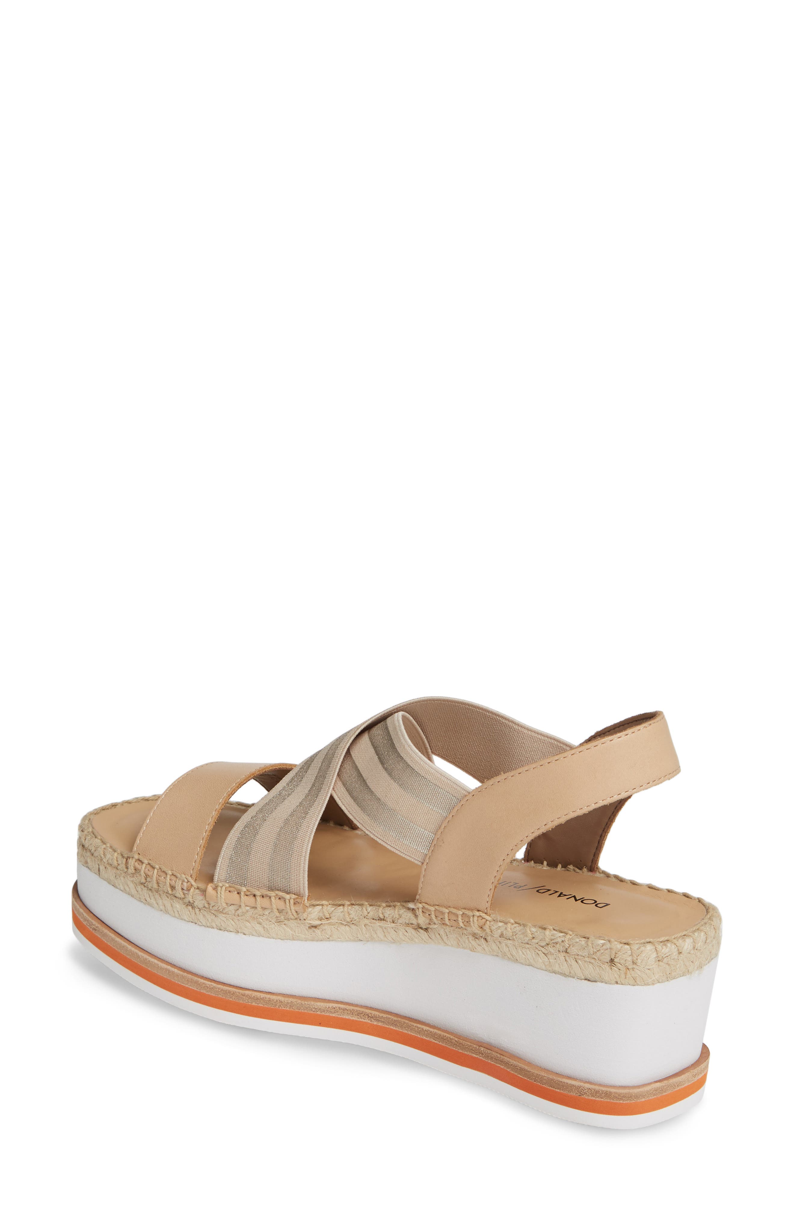 Audrey Wedge Sandal, Alternate, color, NUDE FABRIC