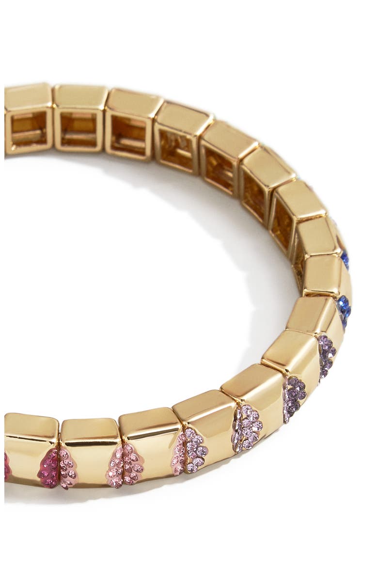 Pavé Crystal Stretch Bracelet, Alternate, color, GOLD MULTI