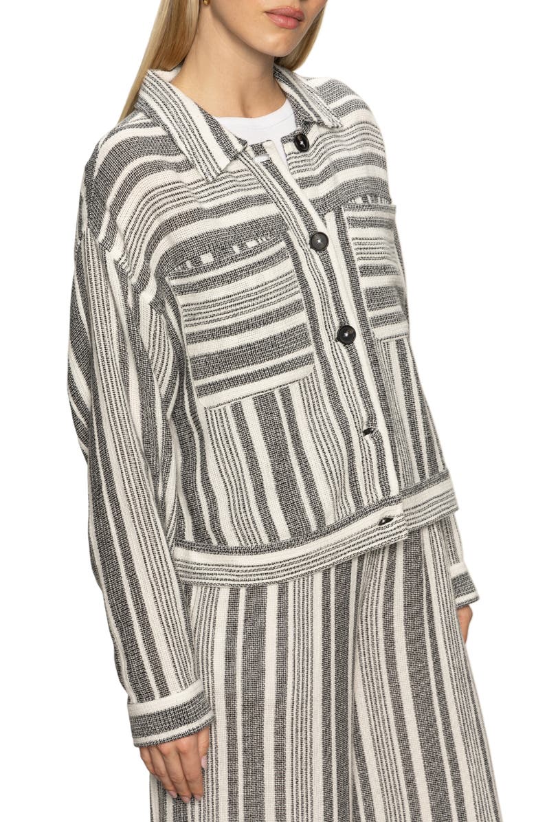 Sanctuary Shoreside Stripe Cotton Jacket, Alternate, color, Atlantic Stripe