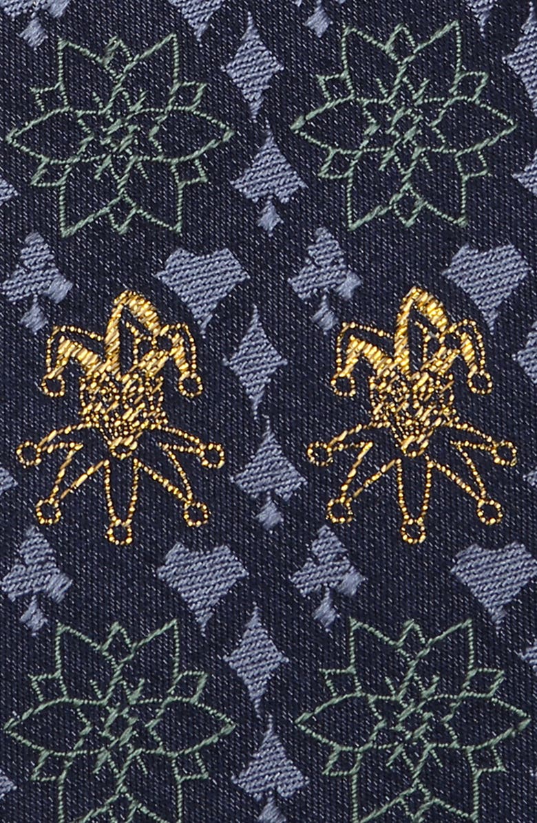 Cufflinks, Inc. Joker Print Silk Tie, Alternate, color, Blue