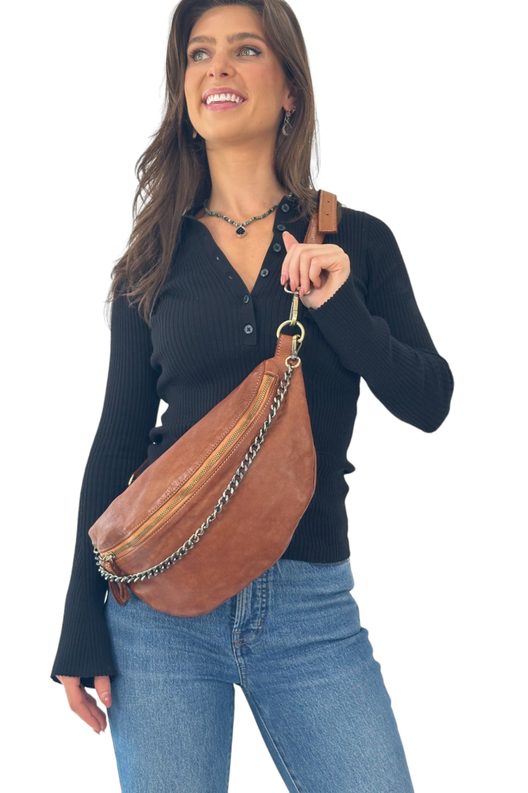 Bolsa Nova Capri Sling, Alternate, color, Cognac