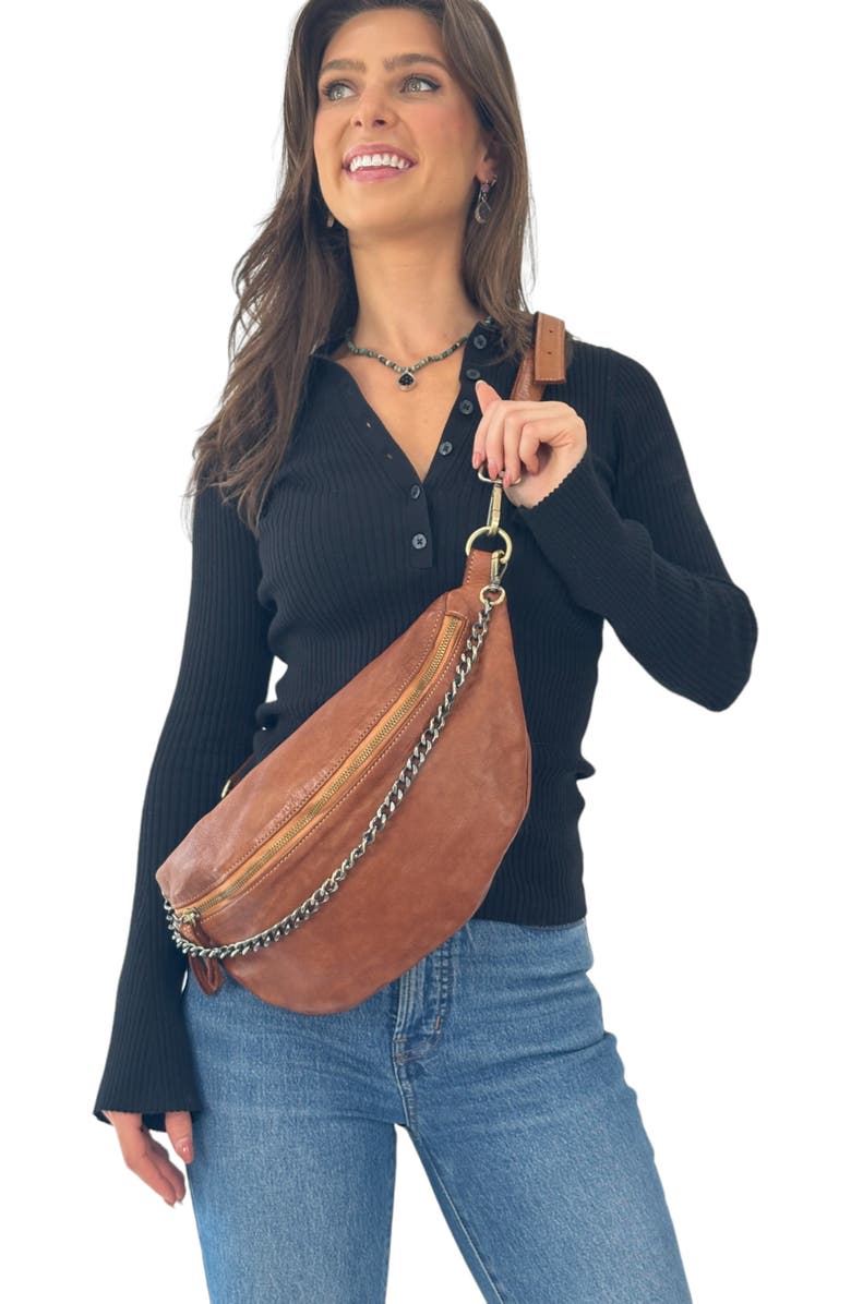 Bolsa Nova Capri Sling, Alternate, color, Cognac