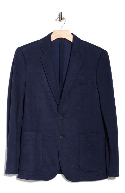 Nordstrom Rack Shadow Plaid Knit Sport Coat In Blue