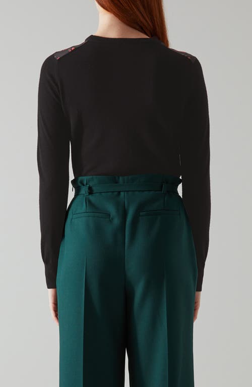 Lk Bennett Cyrus Long Sleeve Merino Wool Sweater In Multi