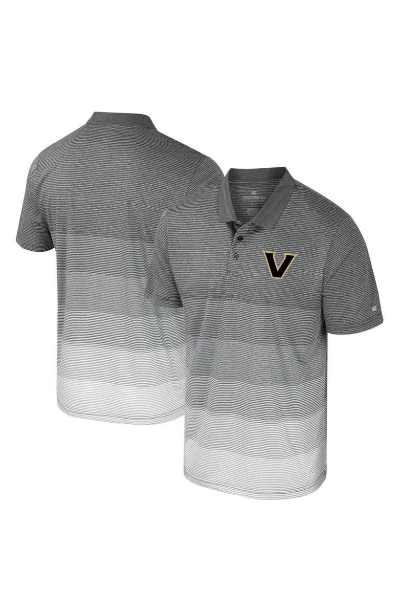COLOSSEUM Men's Colosseum Gray Vanderbilt Commodores Striped Mesh Polo, Main, color, Gray