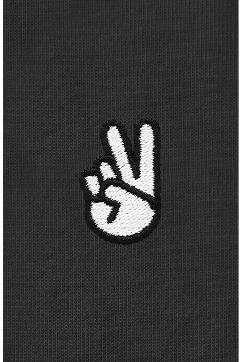 Womens Peace Sign Jersey Relaxed Tee, Alternate, color, Dark Gray