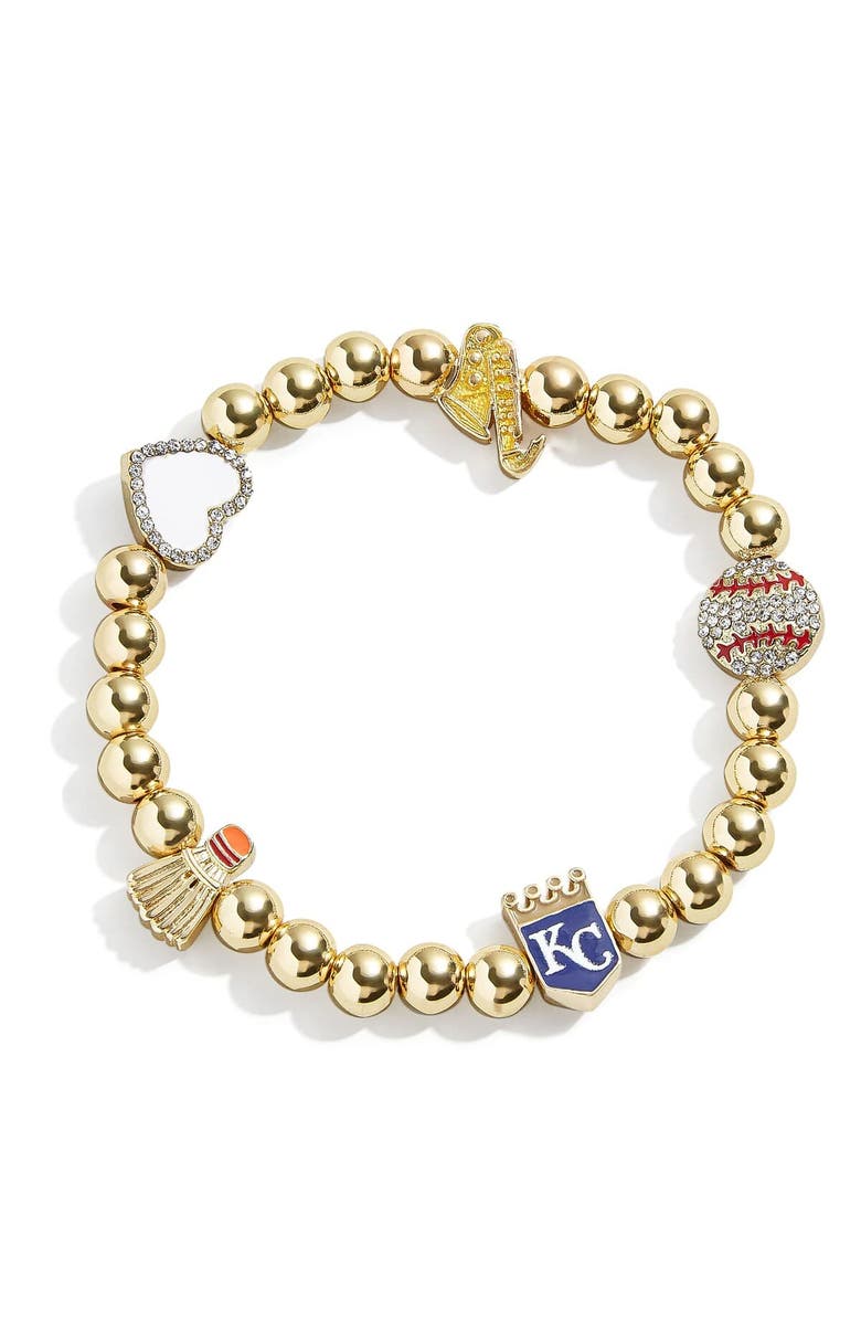 BaubleBar Kansas City Royals Localized Pisa Bracelet, Main, color, Gold