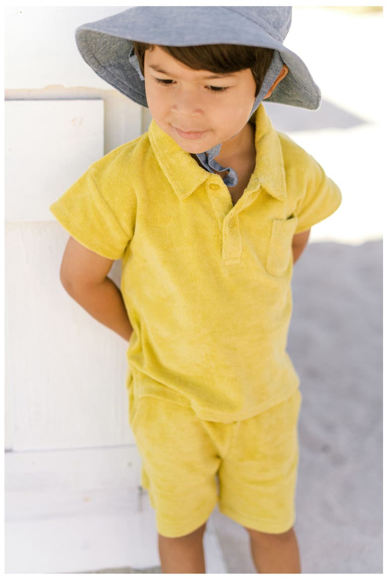 Kids' Classic Organic Cotton Terry Shorts, Alternate, color, CITRUS