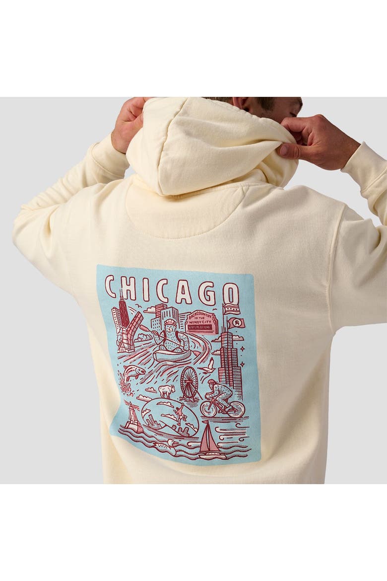 Chicago Poster Hoodie, Alternate, color, Vintage White