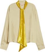Marni Boxy Fit Button-Up with Scarf