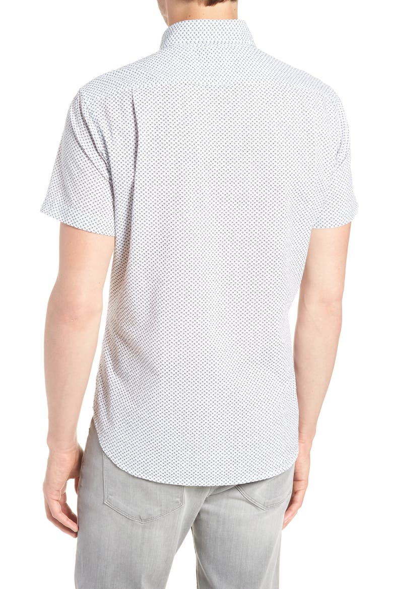 Riviera Slim Fit Print Shirt, Alternate, color, DUANE FLOWER - WHITE