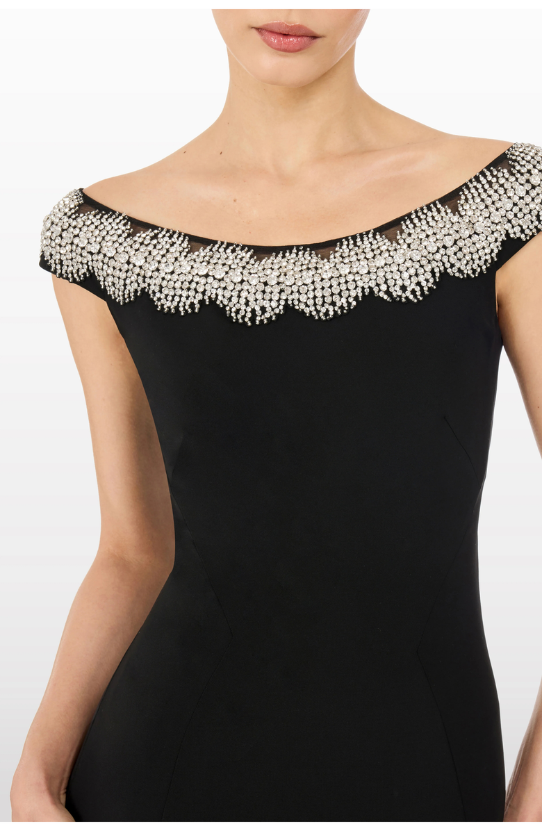 Jenny Packham Azalea Gown, Alternate, color, Liquorice