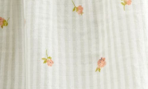 Nordstrom Flutter Sleeve Tie Back Cotton Muslin Sundress & Bloomers In White