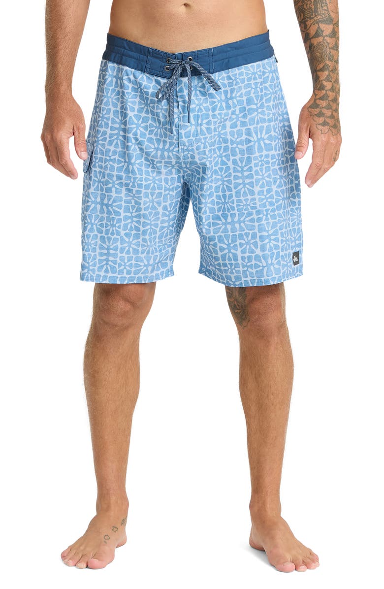 Quiksilver Coral Sea 19" Board Shorts, Main, color, Riviera