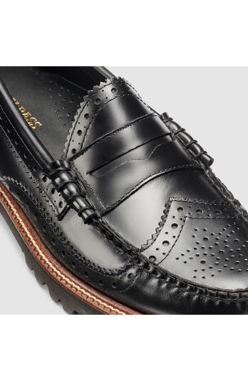 G.h.bass Larson Wingtip Loafer In Black