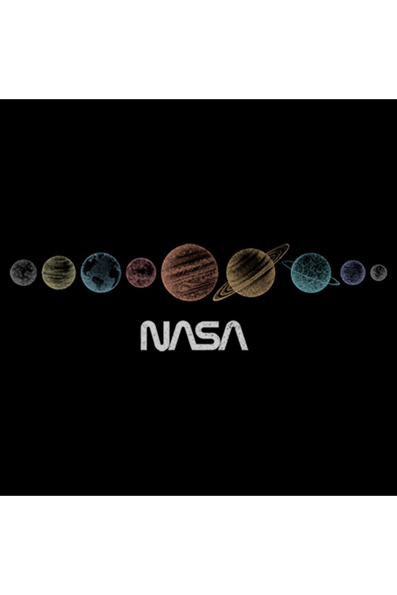 Men's NASA Logo Planets  Graphic T-Shirt, Alternate, color, Black
