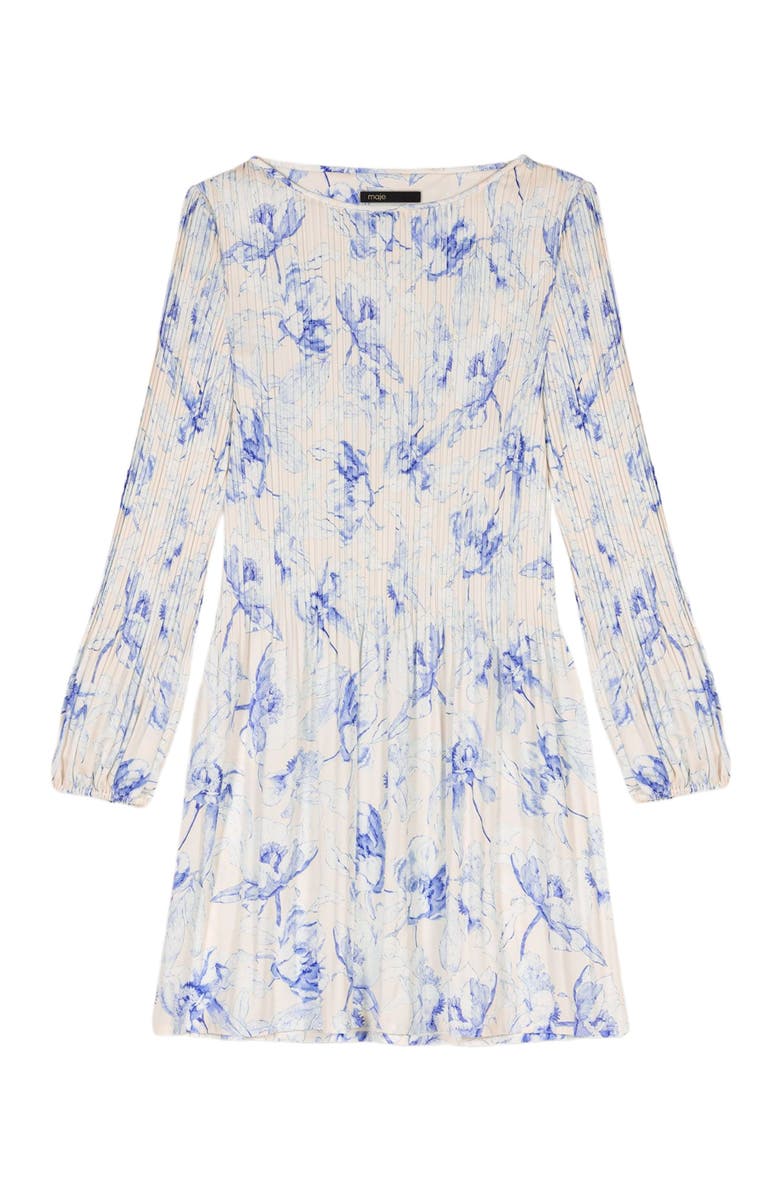 maje Patterned pleated dress, Main, color, 