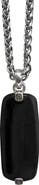Jan Leslie Onyx Gemstone Tag Sterling Silver Pendant
