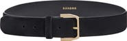 SANDRO Leather belt with metal buckle