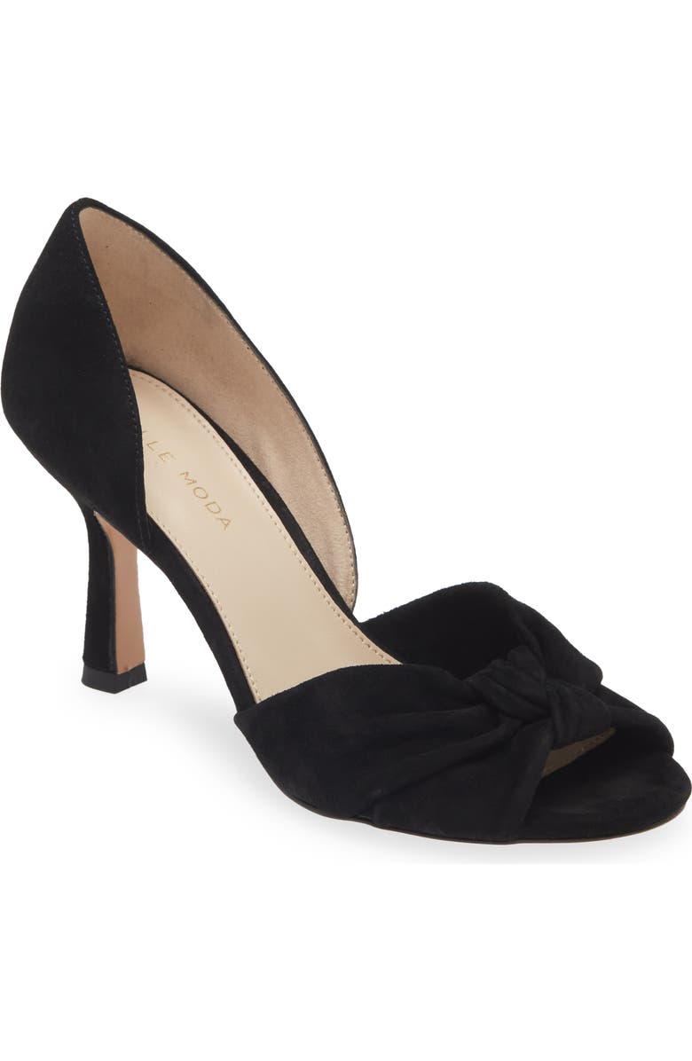 Pelle Moda Wayan Knot Detail Open Toe Pump, Main, color,