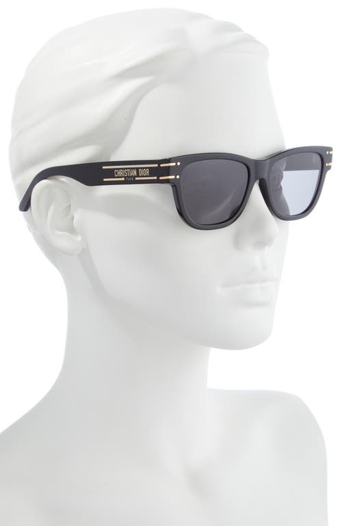 Dior The Signature S6u 54mm Rectangle Sunglasses In Black