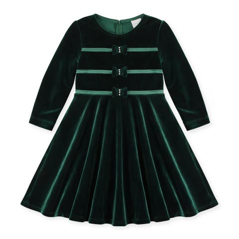Stretch Velvet Dress with Pearls