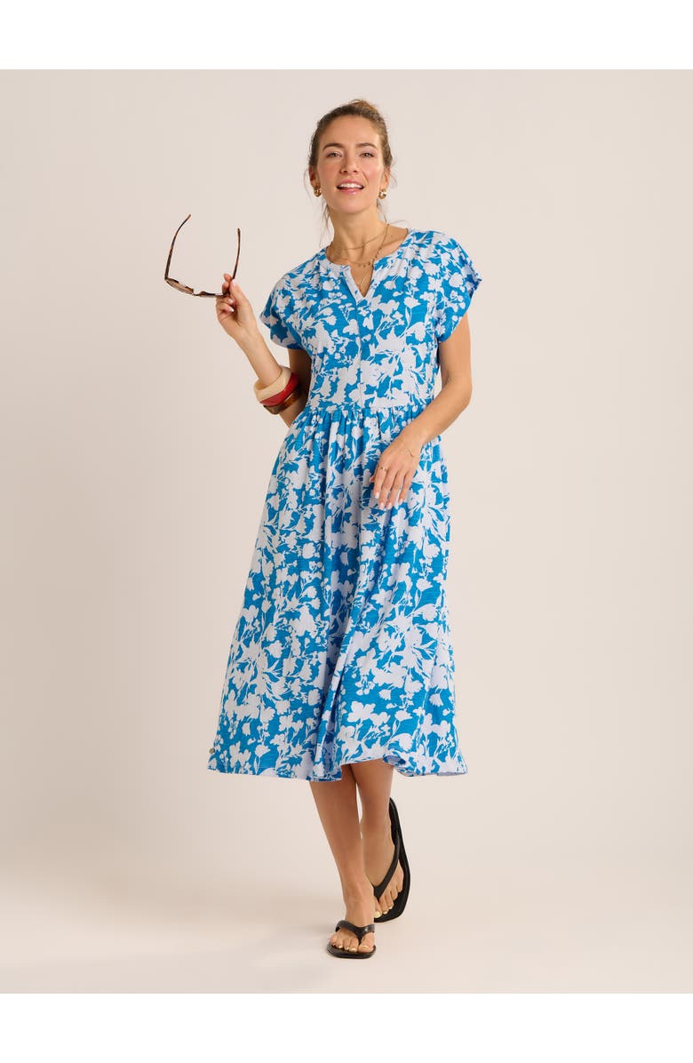 Brakeburn Ranieli Floral Print Midi Dress, Main, color, Blue