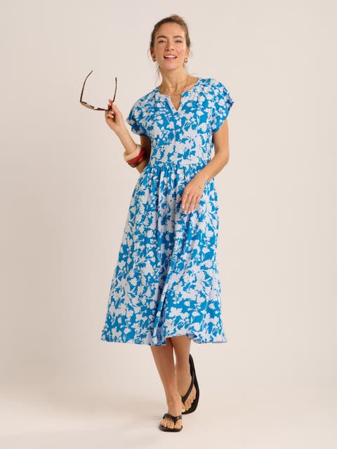 Ranieli Floral Print Midi Dress