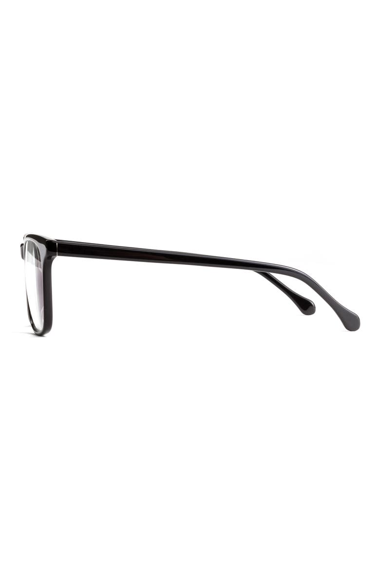 Jemison 52mm Square Blue Light Blocking Glasses, Alternate, color, BLACK/ CLEAR