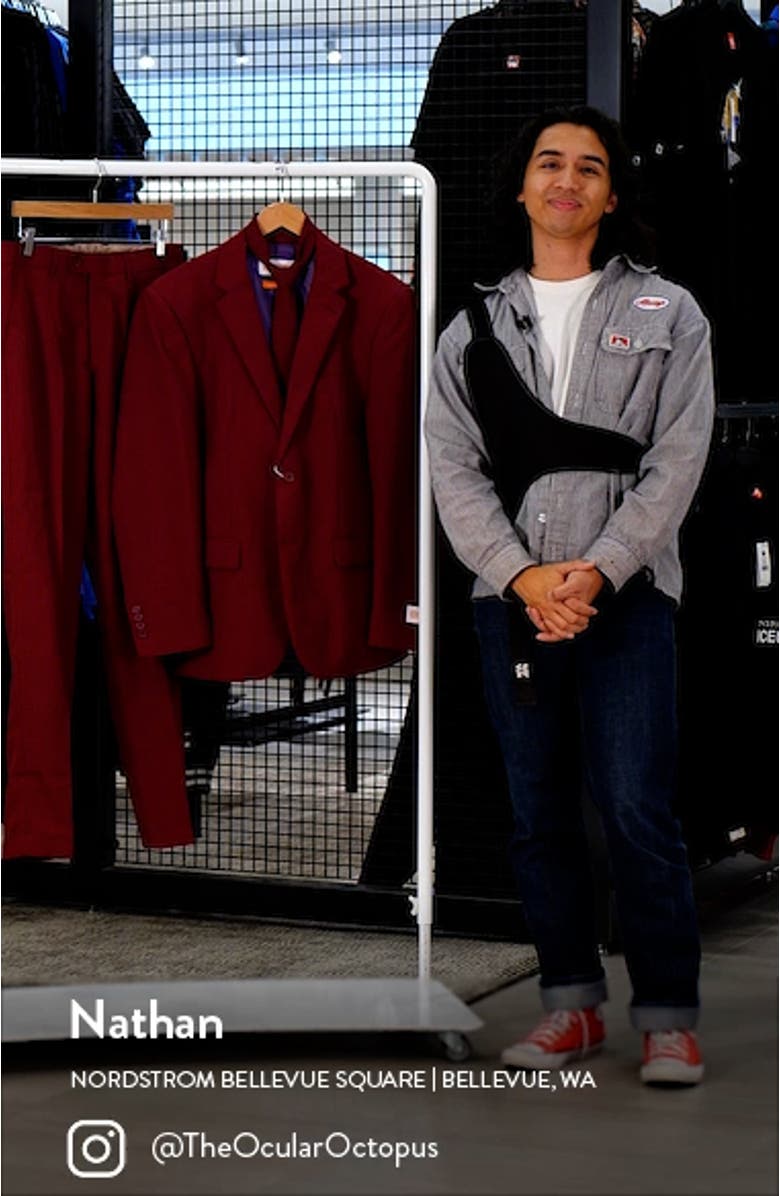 Blazing Burgundy Two-Piece Suit with Tie, sales video thumbnail