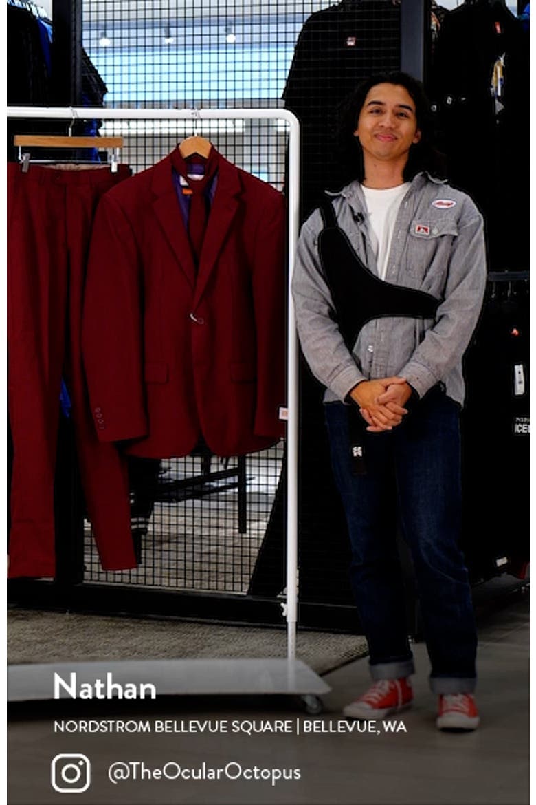 Blazing Burgundy Slim Fit Two-Piece Suit & Tie Set video