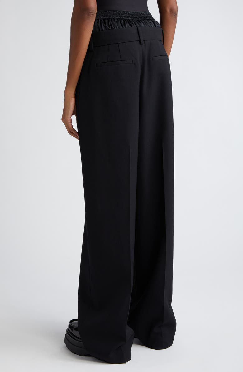 Alexander Wang Boxer Waistband Low Rise Wool Trousers, Alternate, color, 