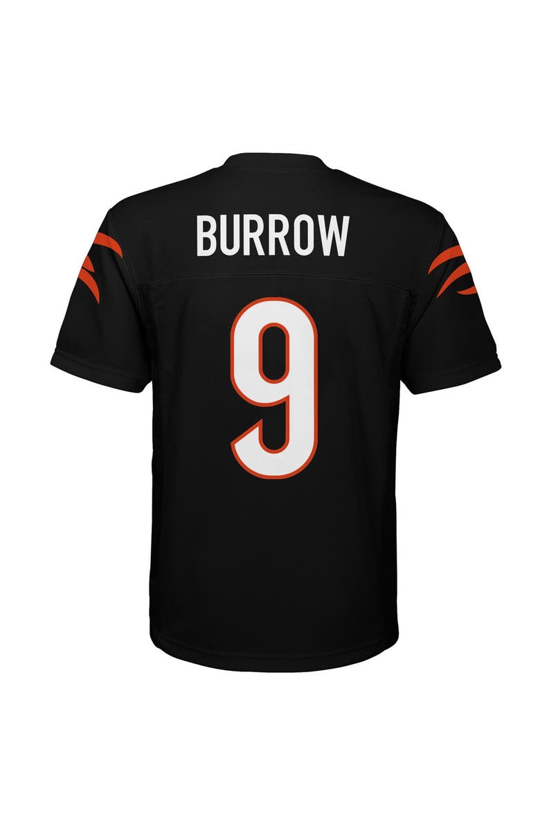 Outerstuff Youth Joe Burrow Black Cincinnati Bengals Replica Player Jersey, Alternate, color, Black