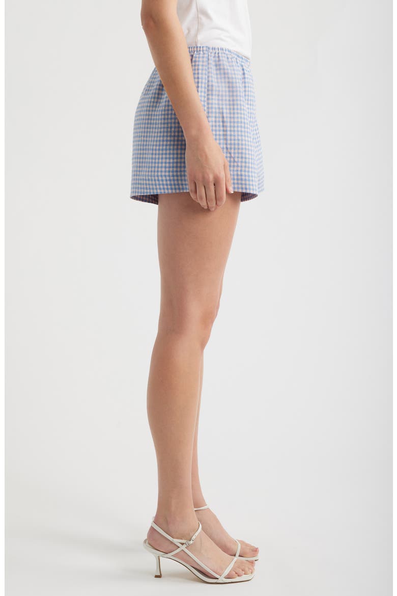 Nora Linen Shorts, Alternate, color, STELLAR CHECK