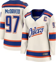 FANATICS Women's Fanatics Connor McDavid Light Beige Edmonton Oilers Alternate Breakaway Jersey