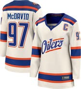 FANATICS Women's Fanatics Connor McDavid Light Beige Edmonton Oilers Alternate Breakaway Jersey