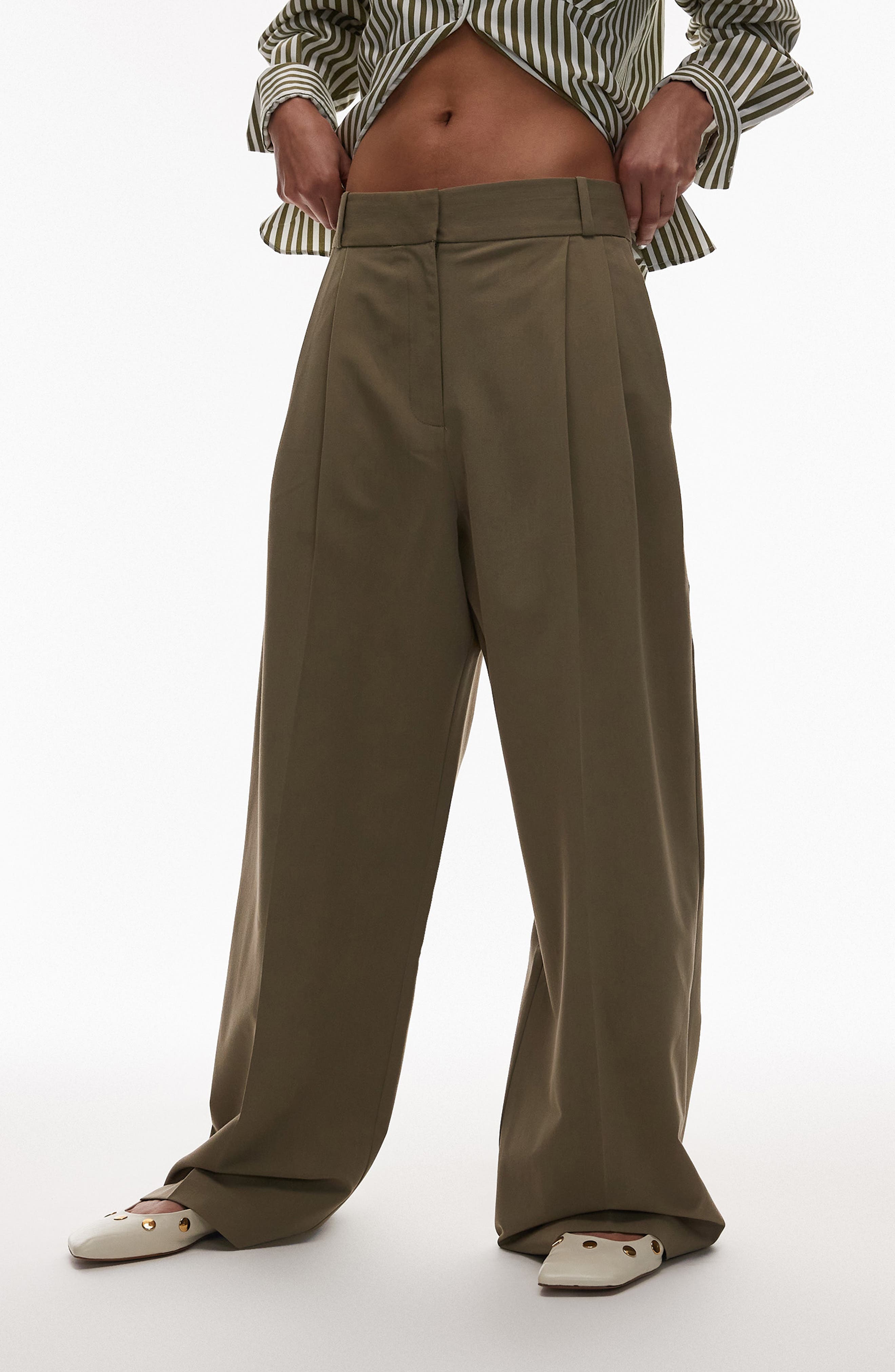 Topshop Tailored Straight Leg Pants