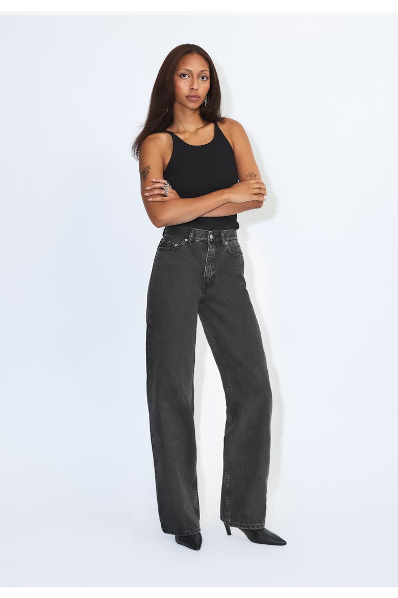 Echo High Straight Rigid Jeans, Alternate, color, Retro black