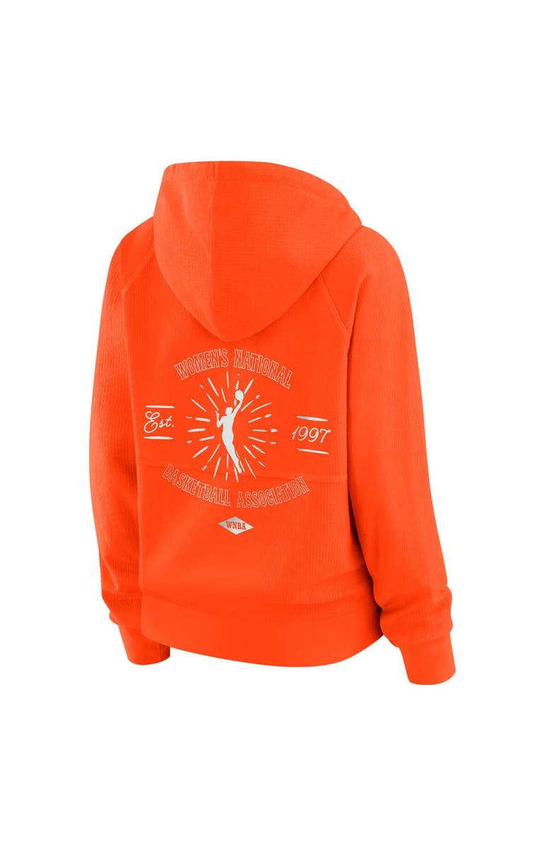 WEAR by Erin Andrews Women's WEAR by Erin Andrews Orange WNBA Vintage Full-Zip Raglan Hoodie, Alternate, color, 