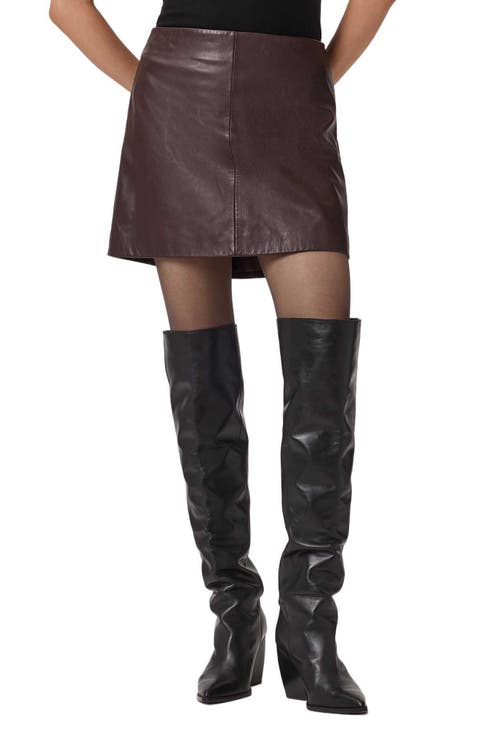 Renai Leather Miniskirt