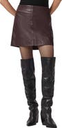 AllSaints Renai Leather Miniskirt