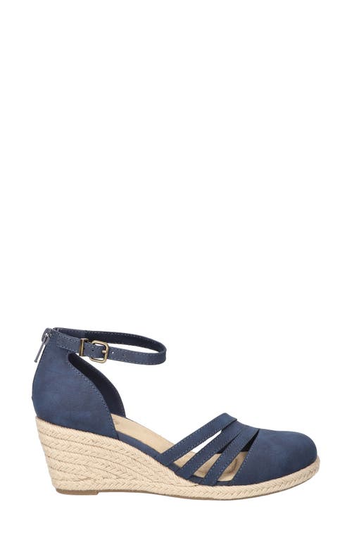 EASY STREET EASY STREET DAYTONA ANKLE STRAP ESPADRILLE PLATFORM WEDGE