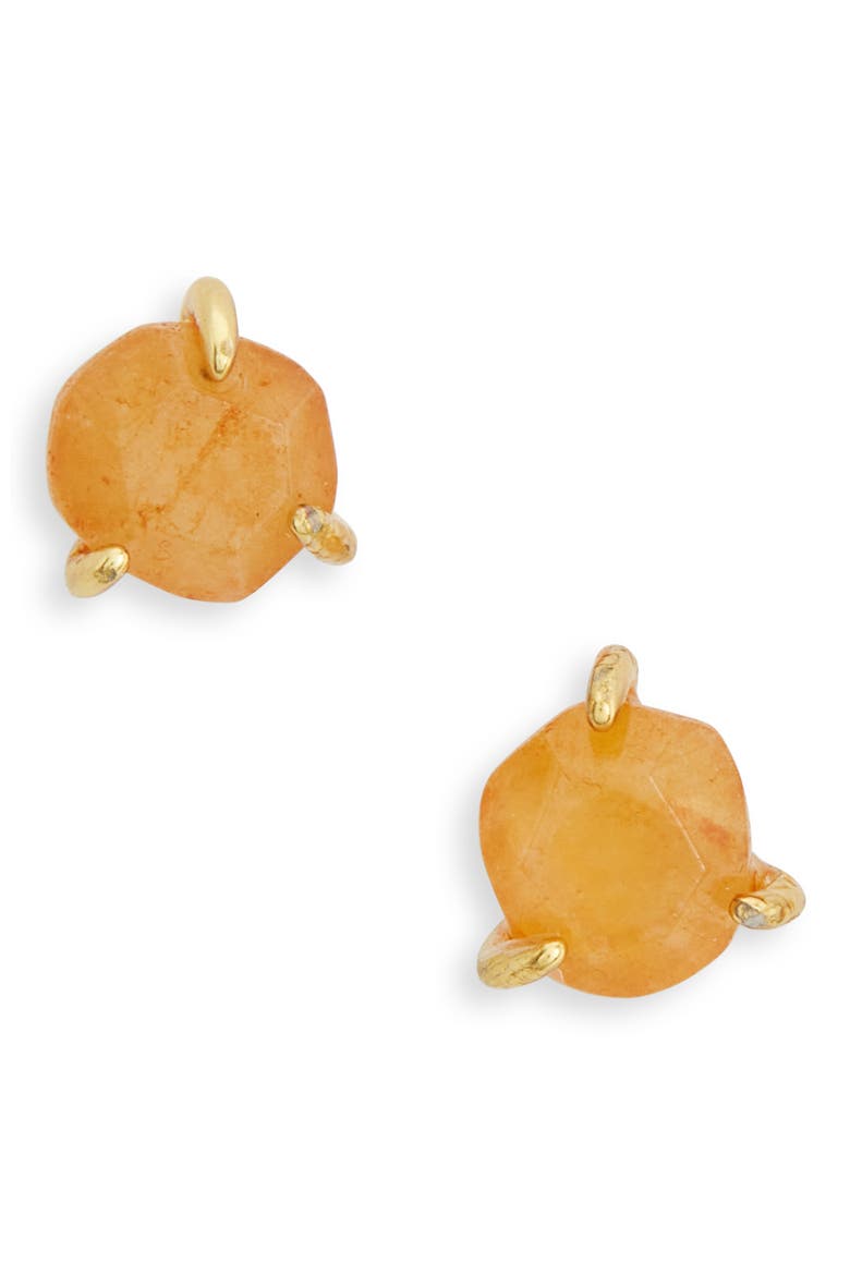 Stone Collection Wellness Stud Earrings, Main, color, RED ADVENTURINE